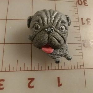 Pug seramic refrigerator magnet